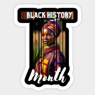 Black history month cute graphic design artwork Sticker